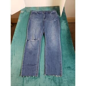 Old Navy Jeans Size 12 Womens Blue Pants Ladies Denim Stretch High Rise Straight